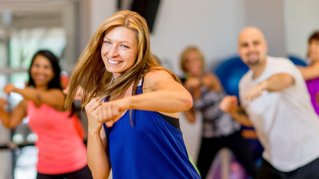 Kickboxing fitness class at Workspace Fitness
